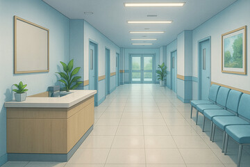 病院内のイラスト