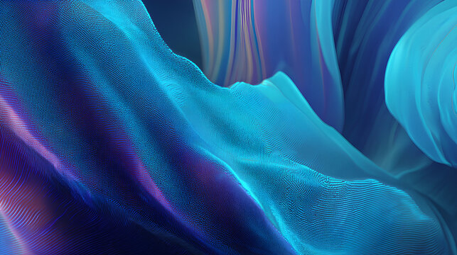 Fototapeta blue fractal glass gradient colorful wave blurred background, noise textured abstract transparent glass trendy wallpaper, for web, banner, fashion, technology Stock Illustration