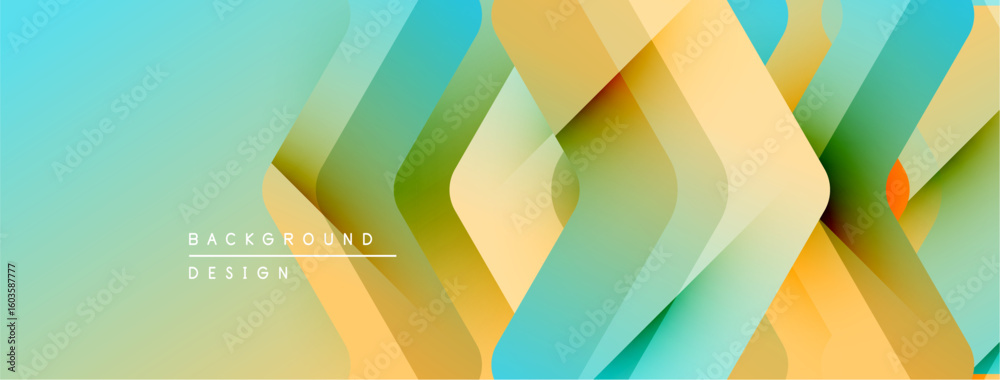 Poster abstract geometric pattern. overlapping layers create dynamic visual texture. soft color palette, mo