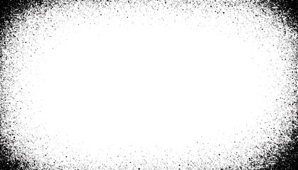 Abstract black and white speckled border