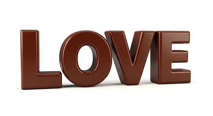 chocolate word on white