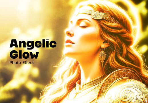 Angelic Glow Golden Aura Photo Effect