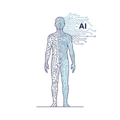 AI cybernetic integration art