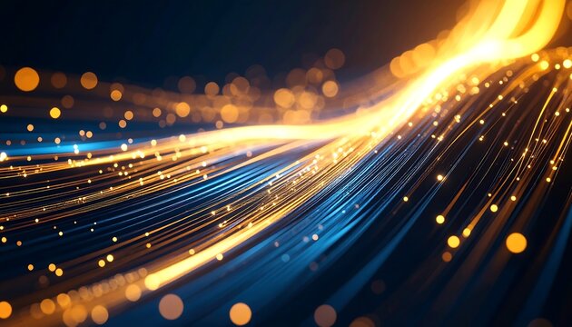 Abstract dynamic glowing lines