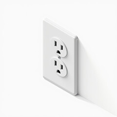 White Electrical Outlet, Wall Socket, Power - Minimalism