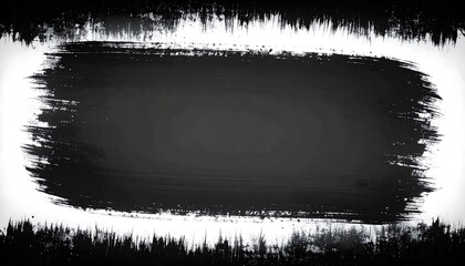 Abstract black brushstroke graphic on white background