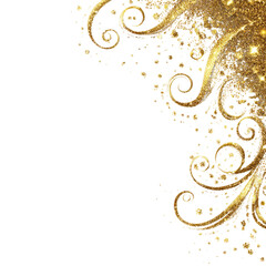 Gold ornate border on black