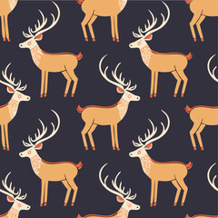 seamless pattern with deer