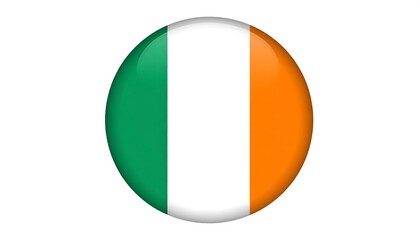 Circular Irish flag graphic