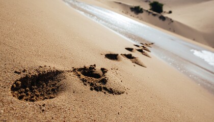 Elephant Footprints on Desert Sand