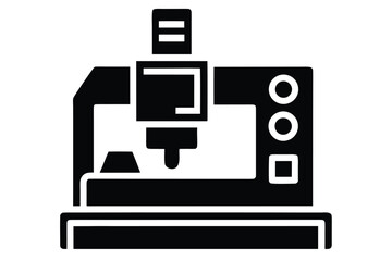 cnc machine vector icon illustration