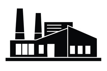 factory building vector icon illustration