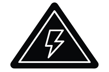 high voltage warning vector icon illustration