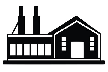 Obraz premium production hall vector icon illustration