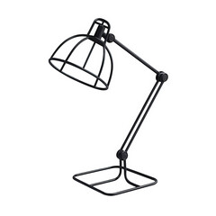Stylish black desk lamp with an adjustable arm, perfect for modern workspace lighting.