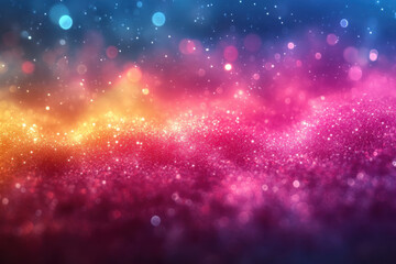 Obraz premium Colorful bokeh lights shining on a dark background.