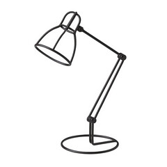 Elegant black desk lamp with a stylish design, ideal for modern office spaces.