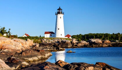 Coastal lighthouse on a sunny day (2)
