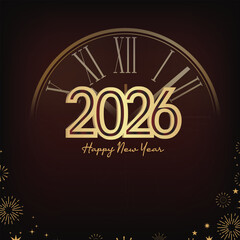 2026 Happy New Year Background Design. Greeting Card, Banner, Poster. Vector Illustration