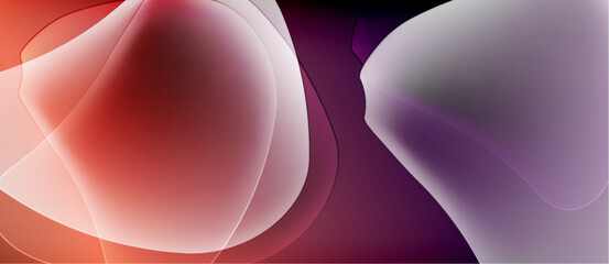 Abstract fluid shapes blend, creating warm, cool color gradients. Soft lighting emphasizes organic forms, suggesting movement, depth.