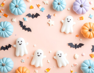 Cute Background halloween 3d rendering 