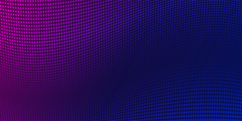 3D Halftone Wave Effect. Monochrome wavy background. Simple linear halftone texture. Blue and red vector background. Abstract dynamic rippled surface. Visual 3D effect. Illusion of movement.