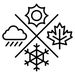 Seasonal Icon Line Version