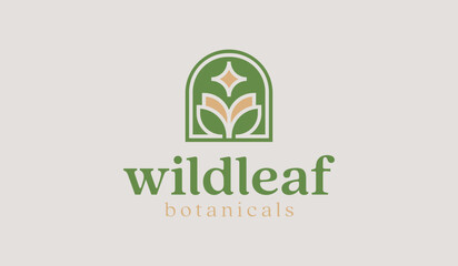 Leaf Flower Tree monoline. Universal creative premium symbol. Vector sign icon logo template. Vector illustration