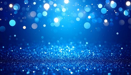 Obraz premium Abstract blue glitter background with bokeh