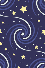 Swirling Galaxy Stars night sky space