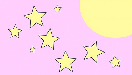 Pastel star background vector illustration for kids wallpaper design and cute baby shower invitation