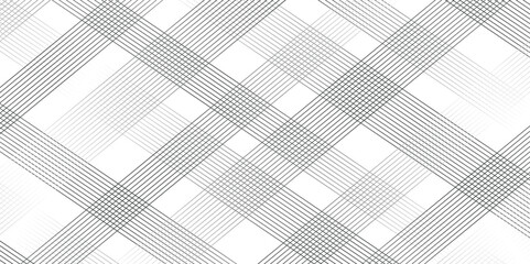 Geometric diagonal stripe seamless fabric classic black and white thin gradient line background. Diagonal stripe oblique, slanting lines gradient abstract art modern geometric vector fabric pattern.	