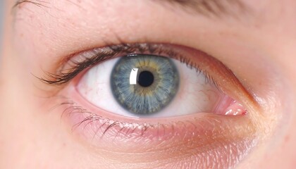 Close-up of a light-blue eye