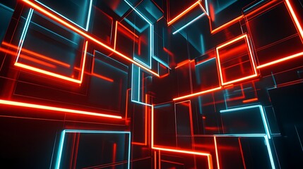 Abstract neon geometric shapes (4)