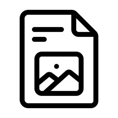 Image File Line Icon. Single icon, line vector icon