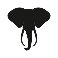 Elephant silhouette, elephant head silhouette