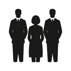 Business people silhouette, Businessman, Business women silhouette