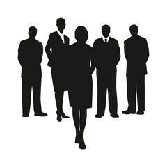 Business people silhouette, Businessman, Business women silhouette