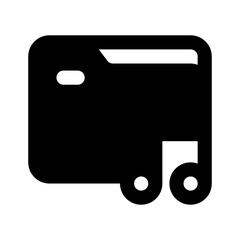 Music Folder Simple Glyph Icon. Single icon, glyph vector icon