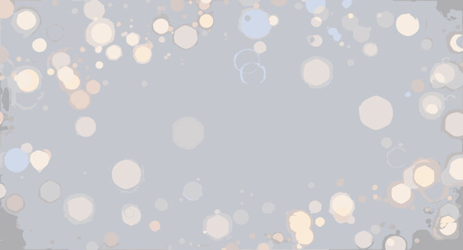 Softly glowing circles and sparkles in a muted grey background with bokeh light effect - Powered by Adobe