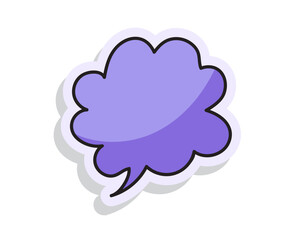 Set of Colorful speech bubbles in Hand-drawn style , chatting box, message box, think balloon, speak bubble, cartoon elements vector illustration	
