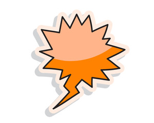 Set of Colorful speech bubbles in Hand-drawn style , chatting box, message box, think balloon, speak bubble, cartoon elements vector illustration	