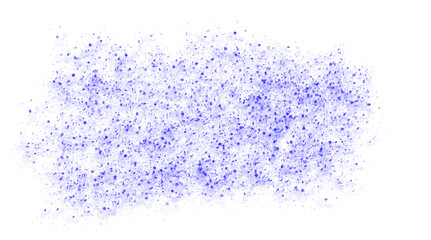 Vivid blue paint splatter background with abstract texture on transparent background for creative posters and modern overlays