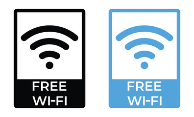 Free WiFi Icon Set – Colorful Wireless Network Symbols and Modern UI Navigation Vectors illustration.
