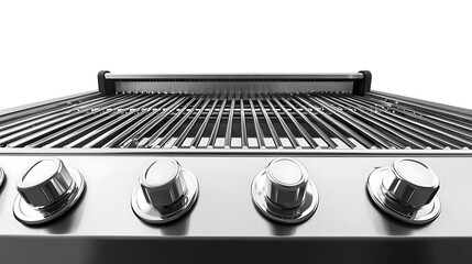 Stainless steel grill top view
