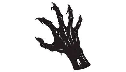 A menacing hand with sharp claws