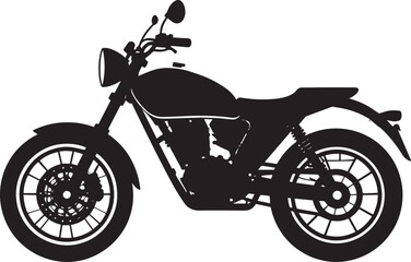 Obraz premium black motorcycle vector logo, motorcycle vector illustration, motorcycle silhouette vector icon
