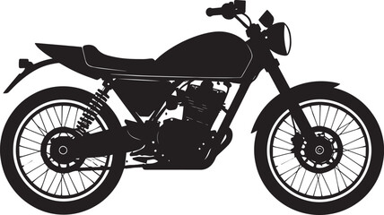 Obraz premium black motorcycle vector logo, motorcycle vector illustration, motorcycle silhouette vector icon