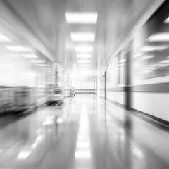 Empty hospital corridor, motion blur (5)