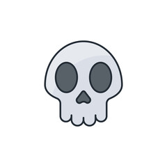 Skull icon design with white background stock illustration